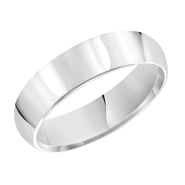 01-PIR060-G.01 - Goldman - This domed Comfort Fit wedding band features a high polished finish offering a sleek and timeless look