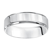 01-FBIR070-G.01 - Goldman - This Comfort Fit, wedding band is crisp and contemporary featuring a high polished beveled edge design
