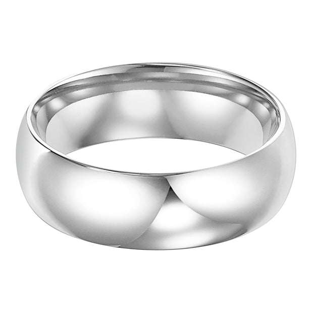 This low-dome, Comfort Fit band features a high polished finish for a timeless look that will last a lifetime