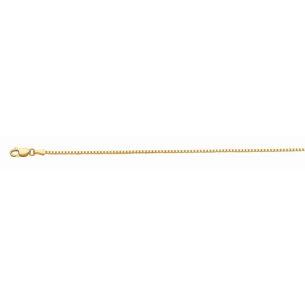 10K Gold 1.2mm Octagonal Box Chain