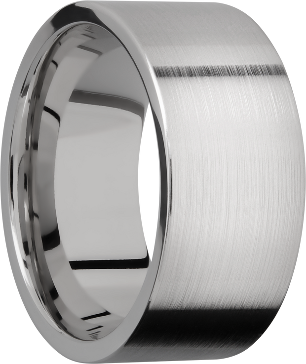 Titanium 10mm flat band with slightly rounded edges