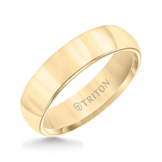 11-2134YC-G.00 - Goldman - Domed Yellow Tungsten Carbide Comfort Fit Band with Bright Polish