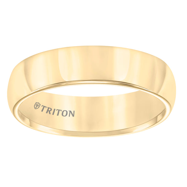 11-2134YC-G.00 - Goldman - Domed Yellow Tungsten Carbide Comfort Fit Band with Bright Polish