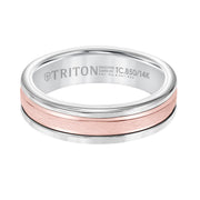 Crystalline Finish Round Edge Wedding Band