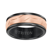 8MM White Base With Rose Woven Insert