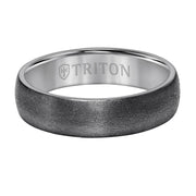 Brush Finish Flat Edge Contemporary Wedding Band