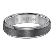 6MM Tantalum Ring - Vertical Satin Finish and Bevel Edge
