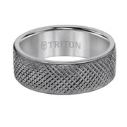 8MM Tantalum Ring - Brush Finish and Flat Edge