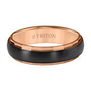 6MM Titanium Ring with Satin Finish and Faceted Edge