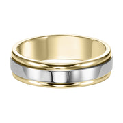 Sleek yet handsome, this Comfort Fit wedding band is eye-catching with its bright polished finish and round edges