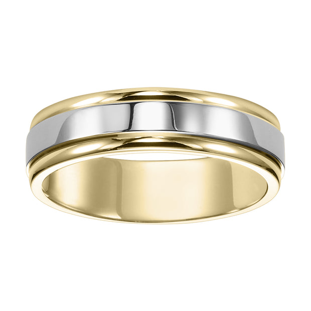 11-6710W-G.00 - Goldman - Sleek yet handsome, this Comfort Fit wedding band is eye-catching with its bright polished finish and round edges