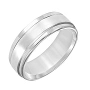 11-6910W8-G.00 - Goldman - Featuring a stunning brushed finish and handsome round edges, this Comfort Fit wedding band fuses classic style with luxurious details