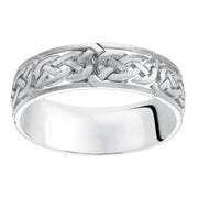 11-7159W-G.00 - Goldman - This finely crafted, Comfort Fit wedding band features an exquisite Celtic knot design, satin finish and flat edges to complete the look