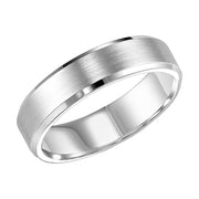 11-7243W6-G.00 - Goldman - This crisp yet timeless Comfort Fit wedding features a brushed finish with beveled edge