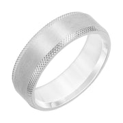 7MM Band with Brushed Finish and Beveled Edge