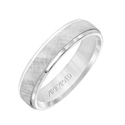 11-WV3900W-G.00 - Goldman - Comfort Fit, engraved wedding band with textured design, and rolled edges