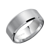 11-WV7368W-G.00 - ARTCARVED - Comfort Fit, engraved wedding band with satin finish and detailed edges
