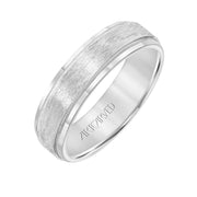 11-WV7382W6-G.00 - ARTCARVED - Comfort Fit wedding band with Wire finish, milgrain and rolled edges