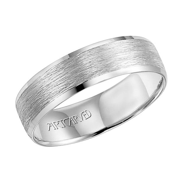 11-WV7389W-G.00 - Goldman - Lightweight, engraved wedding band with wire finish