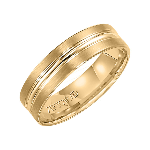 11-WV7393-G.00 - ARTCARVED - Comfort Fit, concave wedding band with satin and bright finishes and beveled edges