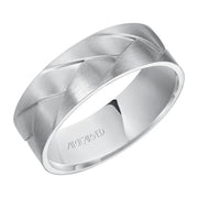 11-WV7458W7-G.00 - ARTCARVED - Woven wedding band with Brush Finish