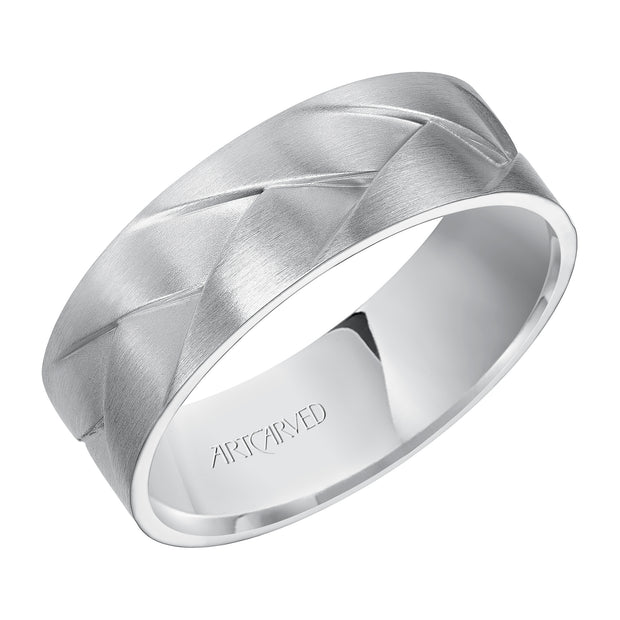 11-WV7458W7-G.00 - ARTCARVED - Woven wedding band with Brush Finish