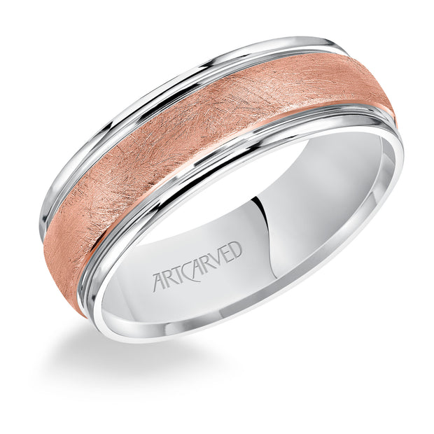 11-WV7470WR-G.00 - ARTCARVED - Domed Crystalline finished flat edges Comfort Fit wedding band