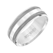 11-WV8882W75-G.00 - ARTCARVED - Low Dome Flat Edge Carved Wedding Band