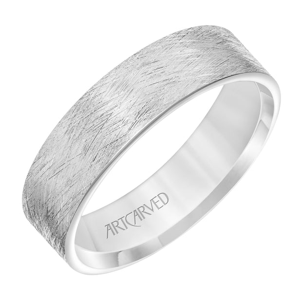 11-WV8889W6-G.00 - ARTCARVED - Flat Roll Edge Carved Wedding Band