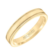 11-WV8891Y4-G.00 - ARTCARVED - 4MM Flat Edge Engraved Band with Milgrain
