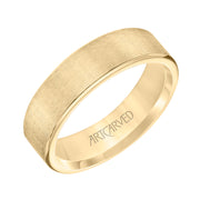 11-WV8892Y6-G.00 - ARTCARVED - 6MM Flat Profile band with Brushed Finish and Round Edge