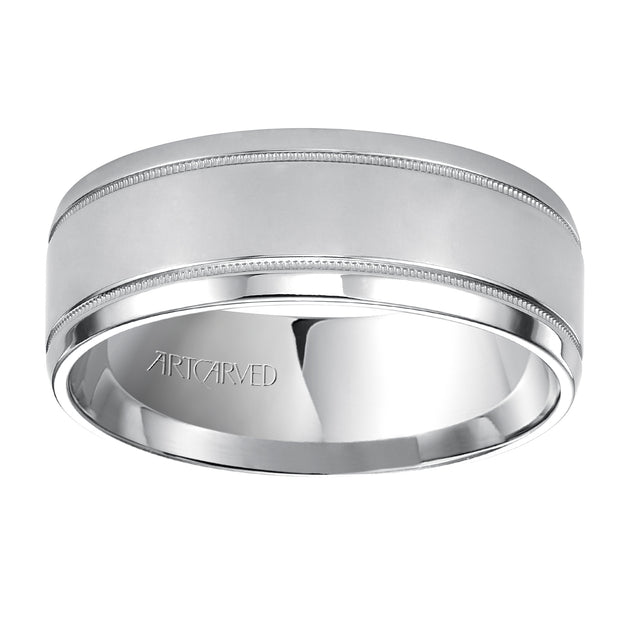 11-WV5612W-G.00 - Goldman - Comfort Fit, classic wedding band with milgrain, bright finish and rolled edges