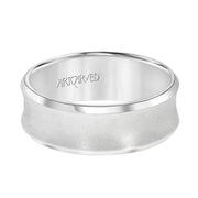 11-WV7188W-G.00 - ARTCARVED - Comfort Fit, engraved wedding band with beveled edges and satin finish