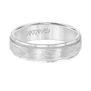 11-WV7382W6-G.00 - ARTCARVED - Comfort Fit wedding band with Wire finish, milgrain and rolled edges
