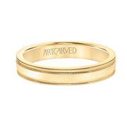 11-WV8891Y4-G.00 - ARTCARVED - 4MM Flat Edge Engraved Band with Milgrain
