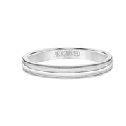 11-WV8897W3-G.00 - ARTCARVED - 3MM Carved Low Dome Band with Milgrain Edge