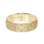 11-WV8908Y65-G.00 - ARTCARVED - Low Dome Step Edge Carved Wedding Band