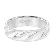 11-WV9065W6-G.00 - ARTCARVED - High Dome Flat Edge Carved Wedding Band