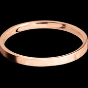 2 mm wide Flat 14K Rose Gold band.