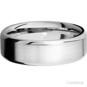 7 mm wide Beveled 14K White Gold band.
