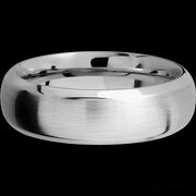 7 mm wide Domed Bevel 14K White Gold band.