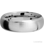 7 mm wide Domed Bevel 14K White Gold band.