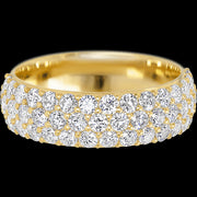 14K Yellow Gold band with 46 Round Lab Grown Diamond having TCW-1.38