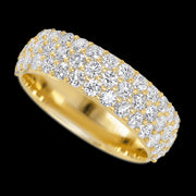 14K Yellow Gold band with 46 Round Lab Grown Diamond having TCW-1.38