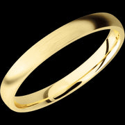 3 mm wide Domed 14K Yellow Gold band.