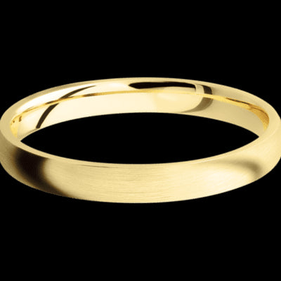 3 mm wide Domed 14K Yellow Gold band.