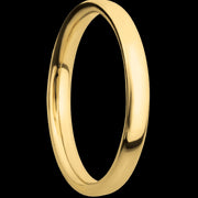 3 mm wide Ultra Comfort (our most comfortable profile) 14K Yellow Gold band.