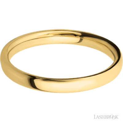 3 mm wide Ultra Comfort (our most comfortable profile) 14K Yellow Gold band.