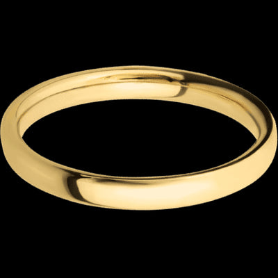 3 mm wide Ultra Comfort (our most comfortable profile) 14K Yellow Gold band.