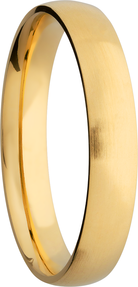 14K Yellow gold 4mm domed band